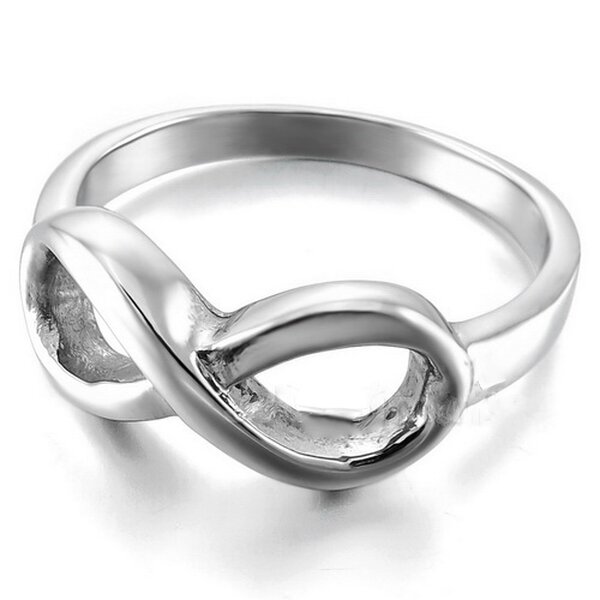 Ring  INFINITY Unendlichkeit 316L  Edelstahl  im Etui  Gr. 50 - Durchmesser 16,0 mm