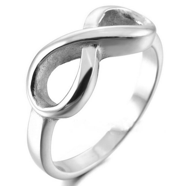 Ring  INFINITY Unendlichkeit 316L  Edelstahl  im Etui  Gr. 50 - Durchmesser 16,0 mm