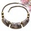 Animal Print Collier Schlangen Look  gold im Schmuck Beutel