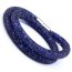 2 in 1 Choker Collier & Wickel Armband Flying Diamond Saphir Blue mit Magnetverschluss