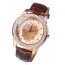 Damen Armbanduhr Strass Eule Rosegold schoko