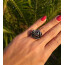 Ring  Rose  316L  Edelstahl  im Etui  Gr. 58 - Durchmesser 18,5 mm