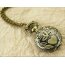 lange Kette mit runder Taschen Uhr vintage Heart  im Schmuck Beutel