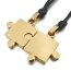 Partnerketten Puzzle Gold  316 L Edelstahl inkl. Ketten im Etui GRAVUR OPTION