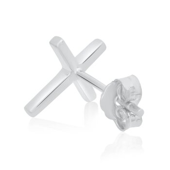 1 Pair Ear Studs Crosses 925 Silver