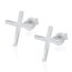 1 Pair Ear Studs Crosses 925 Silver