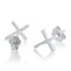 1 Pair Ear Studs Crosses 925 Silver