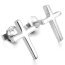 1 Pair Ear Studs Crosses 925 Silver