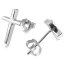 1 Pair Ear Studs Crosses 925 Silver