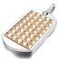 Anhänger Dog Tag Nieten silber Rosegold 316L  Edelstahl inkl. Kette  im Etui GRAVUR OPTION