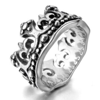 Ring  Krone  316L  Edelstahl  im Etui  Gr. 58 - Durchmesser 18,5 mm