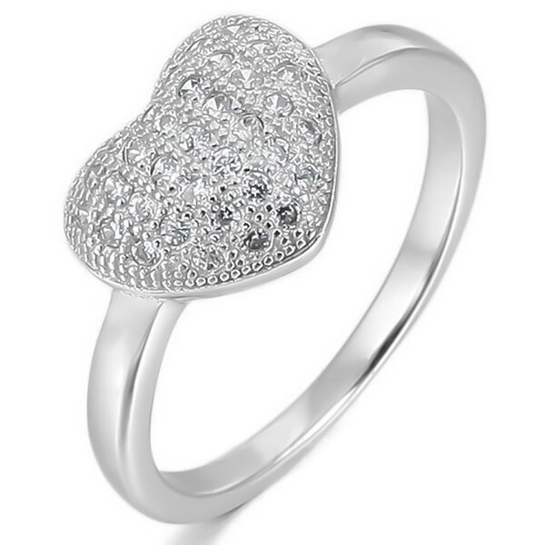 Gr. 49 Herz Ring  sweet heart  Zirkonia  aus 925 Silber  im Etui  Gr. 49 - Durchmesser 15,5 mm