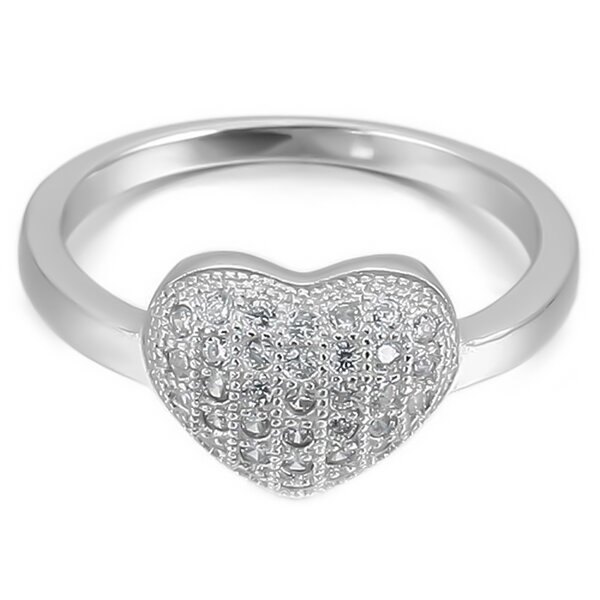 Gr. 49 Herz Ring  sweet heart  Zirkonia  aus 925 Silber  im Etui  Gr. 49 - Durchmesser 15,5 mm