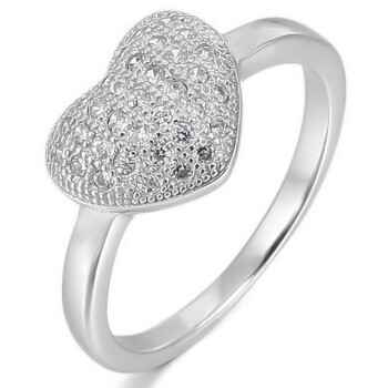 Herz Ring  "sweet heart"  Zirkonia  aus 925 Silber  im Etui  Gr. 60 - Durchmesser 19,0 mm