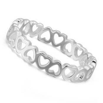 Herz Silberring  " Infinity Heart"  aus 925...