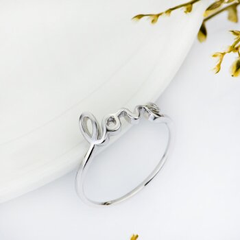 Silberring  " love"  aus 925 Silber  im Etui