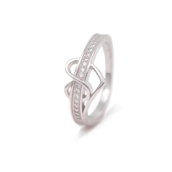 Herz Ring  "Lovly"  Zirkonia  aus 925 Silber  im Etui