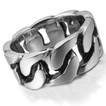 Ring PANZERKETTE Unisex 316L  Edelstahl  im Etui