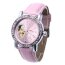 Damen Armbanduhr Heartbeat Mechanisch Automatik Skelett mit Zirkonias Armband aus  Echt Leder rosa