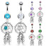 Bauchnabel Piercing Traumfänger 316 L  Chirurgen Stahl freie Farbwahl aqua - türkis