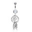Bauchnabel Piercing Traumfänger 316 L  Chirurgen Stahl freie Farbwahl aqua - türkis