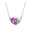 HERZ Restless Heart Swarovski Elements pink inkl Kette im Organza Beutel