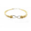 Armband Infinity Schleife beige