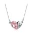 HERZ Restless Heart Swarovski Elements rosa inkl. Kette im Organza Beutel