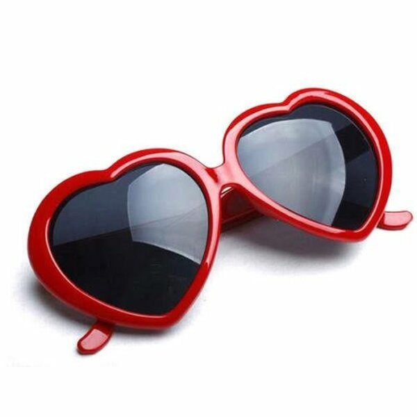 Sonnenbrille Herz Farbwahl im Organza Beutel rote Brille