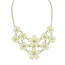 Statement Kette / Collier Flower  Sorbet pastell  Lemon  im Organza Beutel