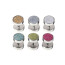 1 Fake Plug Color Glam Edelstahl  - Farbwahl - metallic weiß Glitzer