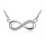 Collier Silber Infinity mit Zirkonias  925 Silber massiv im Etui