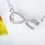 Collier Silber Infinity mit Zirkonias  925 Silber massiv im Etui