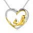 Heart pendant cat KITTY Love gold plated 925 silver engraving option