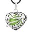 Anhänger Harmony Daisy Heart  Klangkugel kiwi grün Sterling Silber Käfig inkl. Kette