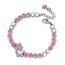 Armband Sterne vergoldet Strass rosa, fuchsia pink & klar im Etui