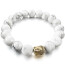 Armband Mala goldener BUDDA Howlith Perlen