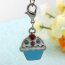 Muffin Charm Cherry mit bunten Strass &  Emaille