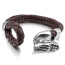 Armband Drache ECHT LEDER geflochten dunkel braun 316 L Edelstahl