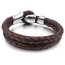 Armband Drache ECHT LEDER geflochten dunkel braun 316 L Edelstahl