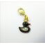 Enten Charm gold schwarz  mit Strass &  Emaille