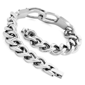 Armband Handschellen aus 316 L Edelstahl im Schmuck Etui