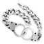 Armband Handschellen aus 316 L Edelstahl im Schmuck Etui