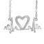 Collier LOVE PULS  Herzchen mit  Zirkonias aus 925 Silber im Etui