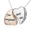 Partnerketten Herzen Your Love completes me aus 925  Silber mit Rosegold Teil vergoldet  inkl. Ketten im Etui