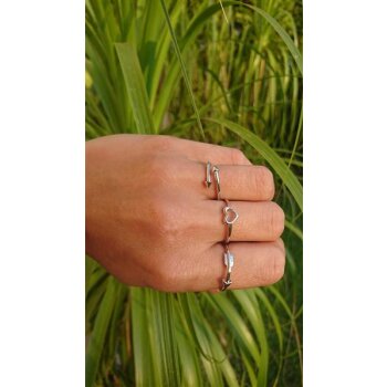 Silberring  SET Midi Nuckle Rings Herz Pfeil & Spitzen aus 925 Silber  im Etui