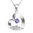 Anhänger Herz I LOVE YOU Amethyst 925 Silber Gravur OPTION