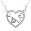 Collier Herz LOVE mit Zirkonias pave aus 925 Silber inkl. Kette  im Etui