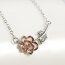 Collier Rose mit Zirkonias  Rosegold Teil vergoldet  925 Silber im Etui