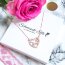 Collier Herz LOVE mit Zirkonias pave aus 925 Silber Rosegold vergoldet inkl. Kette  im Etui